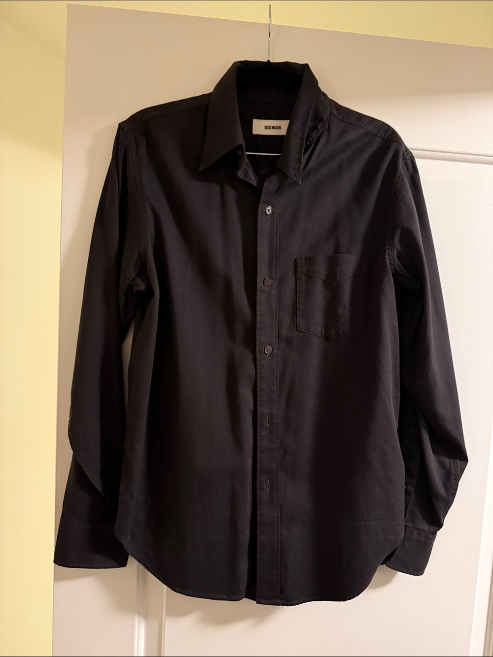 Buck Mason Black Long-Sleeve Button-Down Shirt